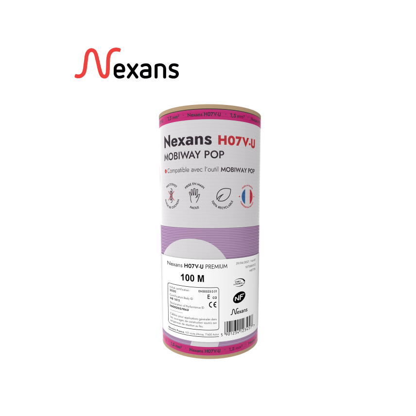 Nexans H07V-U MOBIWAY POP 1x1.5 violeta D100