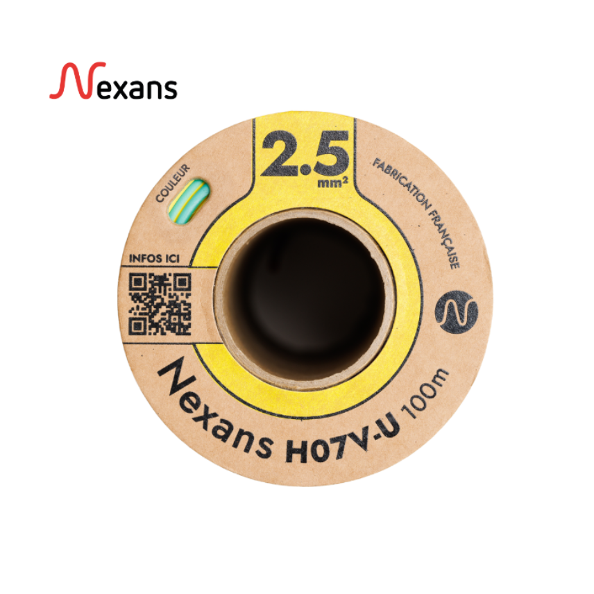 Nexans H07V-U MOBIWAY POP 1G2.5 verde/amarelo C100m