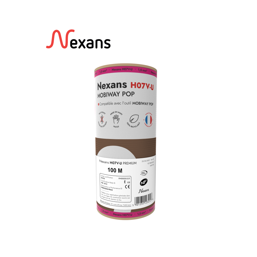 Nexans H07V-U MOBIWAY POP 1x1.5 castanho D100