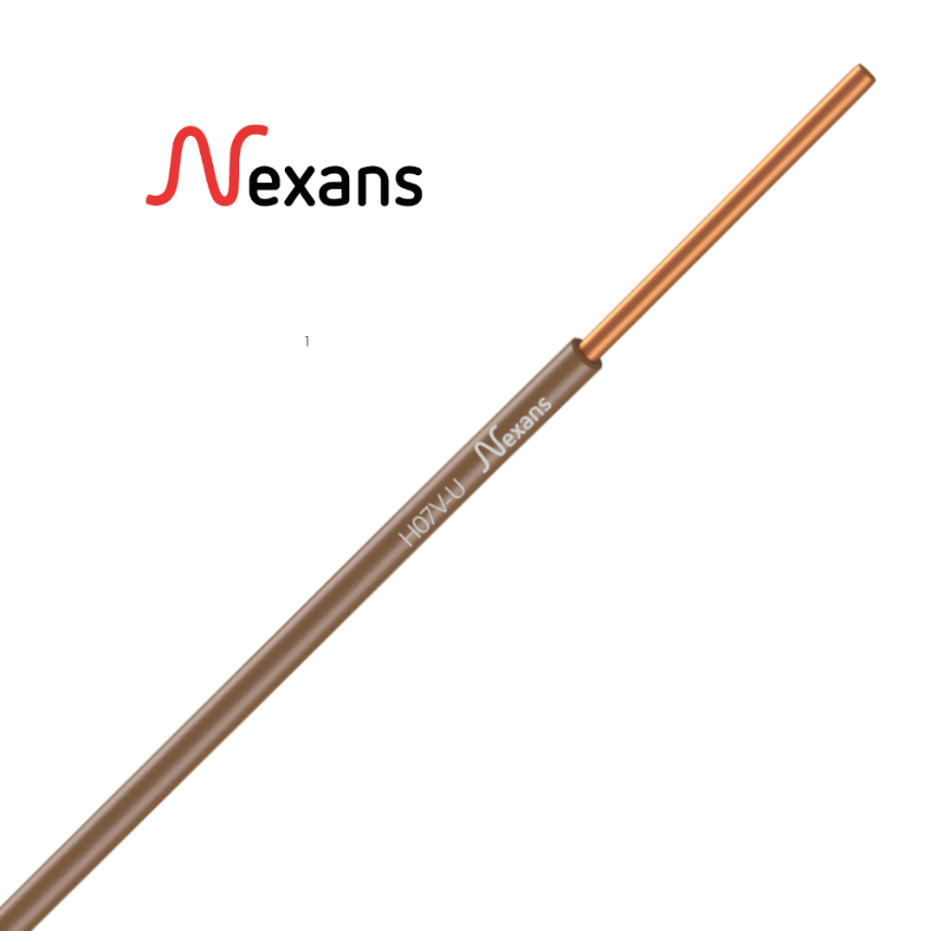 Nexans H07V-U PASSEO 1X2.5 BROWN C100m