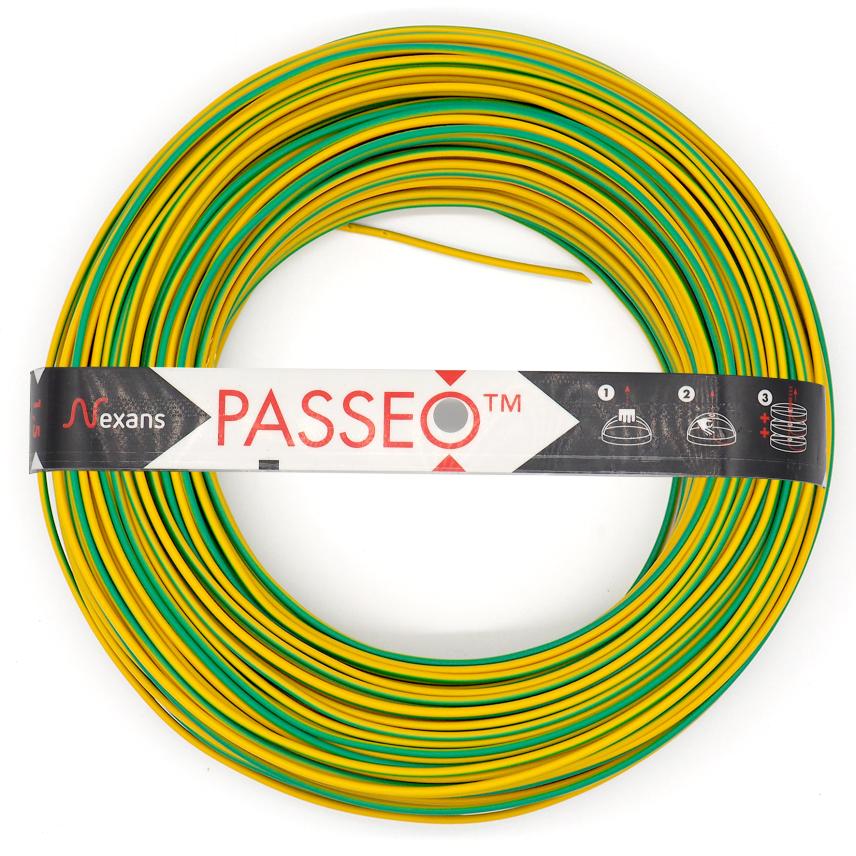 Nexans H07V-U PASSEO 1G1.5 GREEN/YELLOW C100m