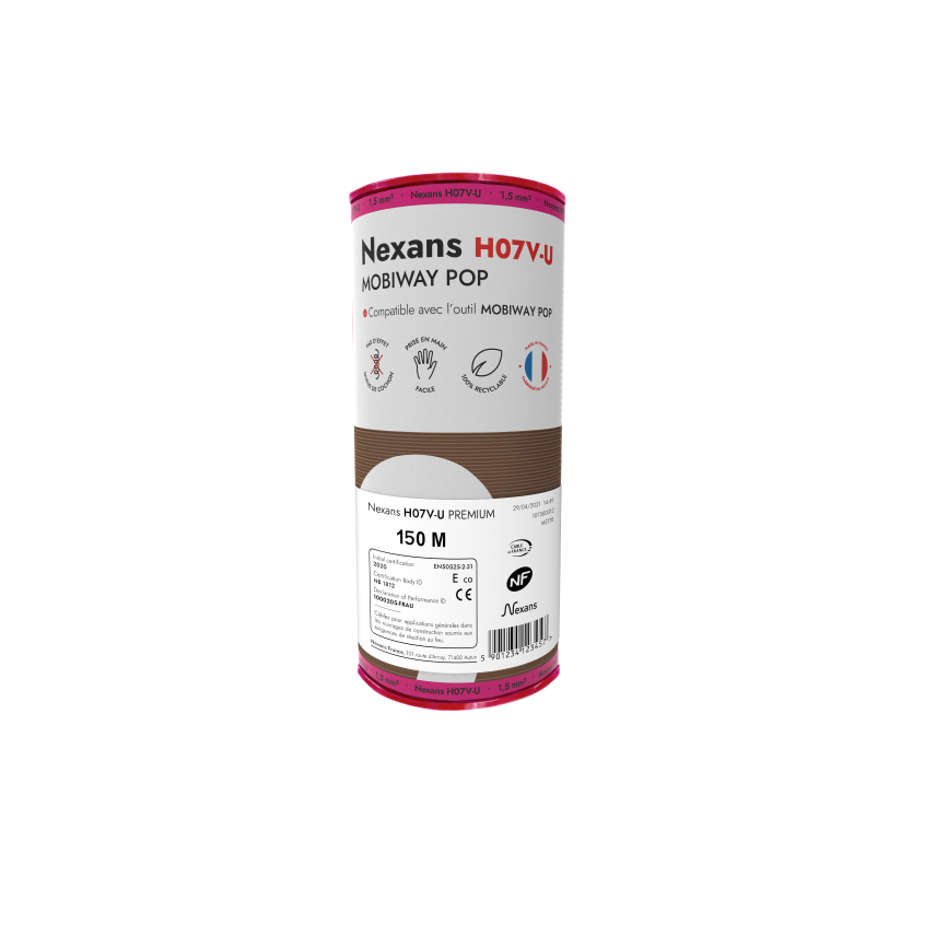 Nexans H07V-U POP PLASTIQUE 1.5 BR D150